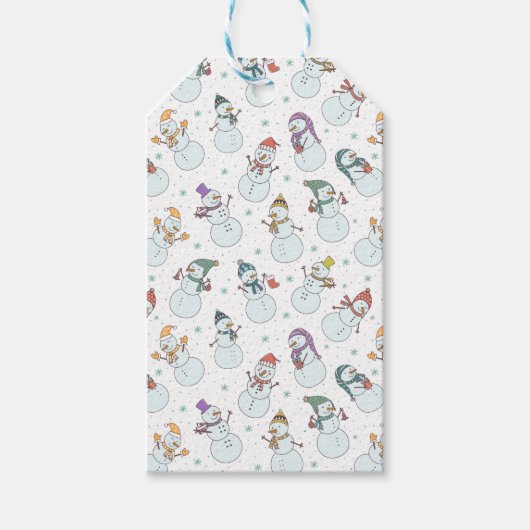 Kinder kerstman in Pet Cadeaulabel (Voorkant)