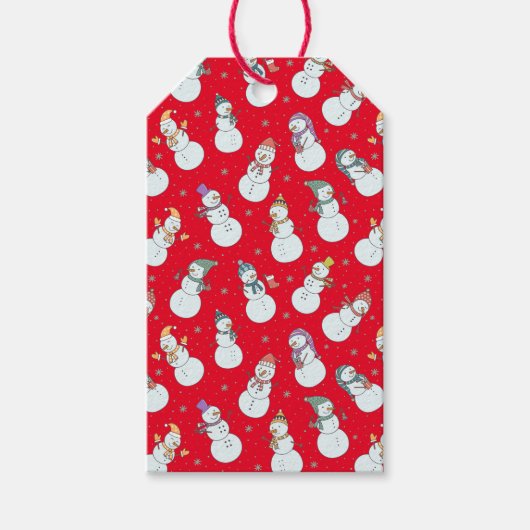 Kinder kerstman in Pet Cadeaulabel (Voorkant)