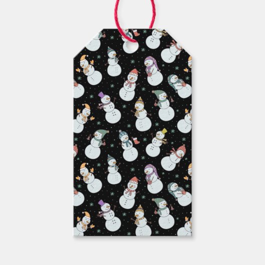 Kinder kerstman in Pet Cadeaulabel (Voorkant)