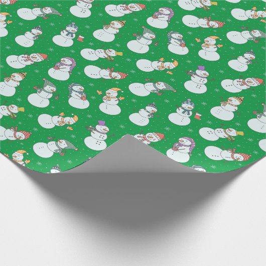 Kinder kerstman in Pet Green Cadeaupapier (Hoek)