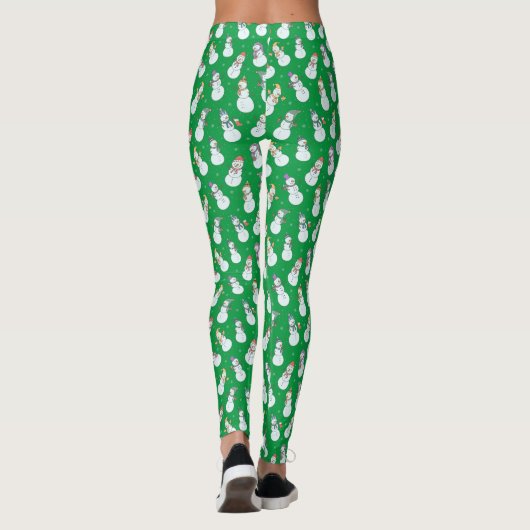 Kinder kerstman in Pet Green Leggings (Achterkant)