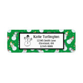 Kinder kerstman in Petten Return Address Etiket (Voorkant)