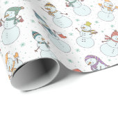 Kinder kerstman in Petten White Cadeaupapier (Rol Hoek)
