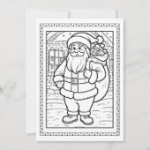 Kinder Kerstman Kleuren Kerst Flat Note Kaart (Voorkant)