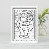 Kinder Kerstman Kleuren Kerst Flat Note Kaart (Staand voorkant)