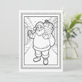 Kinder Kerstman Kleuren Kerst Flat Note Kaart (Staand voorkant)