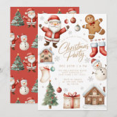 Kinder kerstman Schattige kerstfeest Kaart (Voorkant / Achterkant)