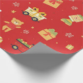 Kinder Kerstman & Speelgoed 30 in door 30 ft Cadeaupapier (Hoek)