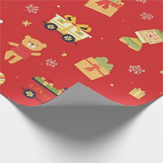 Kinder Kerstman & Speelgoed 30 in door 30 ft Cadeaupapier (Hoek)