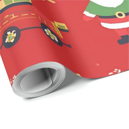 Kinder Kerstman & Speelgoed 30 in door 45ft Cadeaupapier (Rol Hoek)