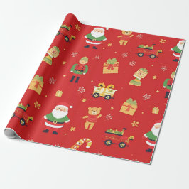 Kinder Kerstman & Speelgoed 30 in door 6 ft Cadeaupapier