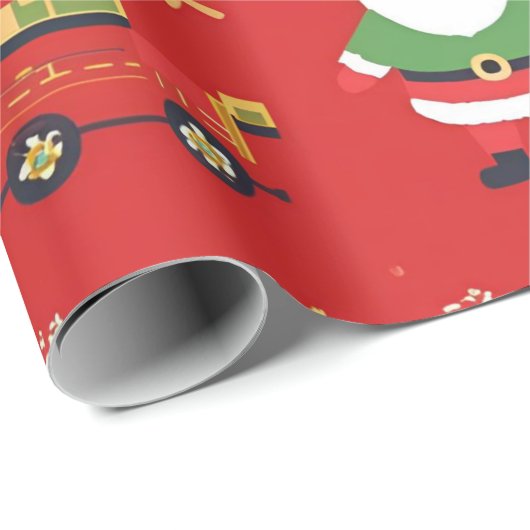Kinder Kerstman & Speelgoed 30 in door 6 ft Cadeaupapier (Rol Hoek)