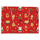 Kinder Kerstman & Speelgoed plezier Groot Cadeauzakje (Achterkant)