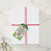 Kinder kerstmannetje van de Afrikaanse Amerikaanse Cadeaulabel (Met Touw)