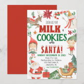 Kinder kerstmelk en uitnodigingen voor koekjes (Voorkant / Achterkant)