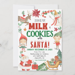 Kinder kerstmelk en uitnodigingen voor koekjes