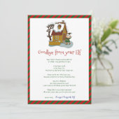 Kinder Kerstmis Elf Boy Vaarwel Notitie Kaart (Staand voorkant)