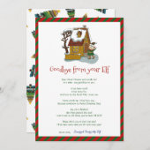 Kinder Kerstmis Elf Boy Vaarwel Notitie Kaart (Voorkant / Achterkant)