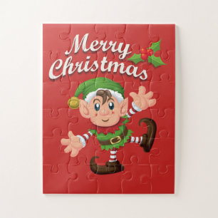 Kinder Kerstmis Elf Puzzle Legpuzzel