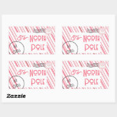 Kinder kerstmis Noordpool Rechthoekige Sticker (Vel)