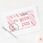Kinder kerstmis Noordpool Rechthoekige Sticker (Envelop)