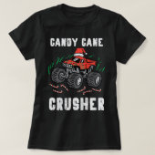 Kinder kerstmonster Truck Candy Cane Xm T-shirt (Design voorkant)