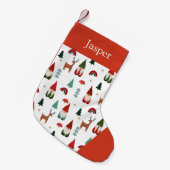 Kinder kerstnaam kleine kerstsok (Voorkant (Hangend))