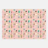 Kinder kerstpapier inpakpapier vel (Voorkant 3)