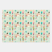 Kinder kerstpapier inpakpapier vel (Voorkant)