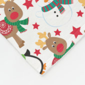 Kinder kerstsnowman Reindeer gepersonaliseerd Fleece Deken (Hoek)