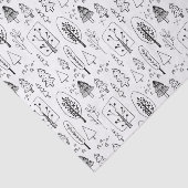 Kinder kersttaart zwart en witte bomen bos tissuepapier (Detail)