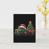 Kinder Kersttractor Santa Xmas Boerderij Truck Kaart (Gele Bloem)