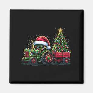 Kinder Kersttractor Santa Xmas Boerderij Truck Magneet