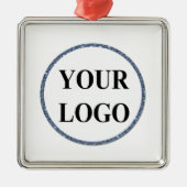 Kinder kerstversiering ADD LOGO Schattigee sneeuwv Metalen Ornament (Voorkant)