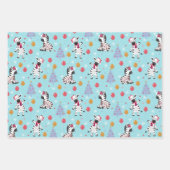 Kinder kerstzebra's inpakpapier vel (Voorkant 3)