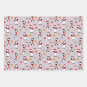 Kinder kerstzebra's inpakpapier vel (Voorkant 2)