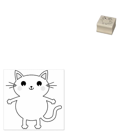 Kinder keukat Cute Rubberstempel (Gestempeld)