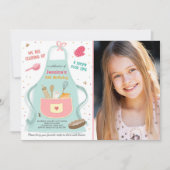 Kinder keuken verjaardagsuitnodiging keuken bakken kaart (Voorkant)