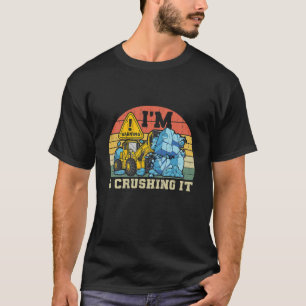 Kinder Ki Funny Construction Truck 5th Birthday Co T-shirt