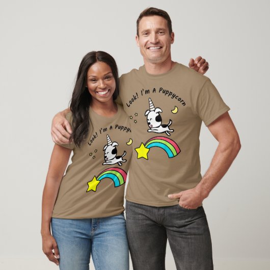 Kinder kijk mij op Puppycorn T-shirt (Unisex)