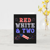 Kinder Kinder 2e Verjaardag Juli 4e Amerikaanse Ro Kaart (Gele Bloem)