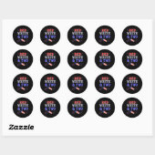 Kinder Kinder 2e Verjaardag Juli 4e Amerikaanse Ro Ronde Sticker (Vel)