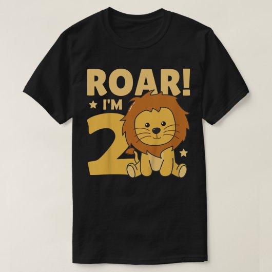 Kinder Kinder 2e verjaardag Leon 2 jaar oude manne T-shirt (Design voorkant)