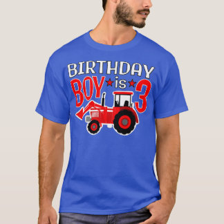 Kinder Kinder 3e Verjaardag Jongen Feest Boerderij T-shirt