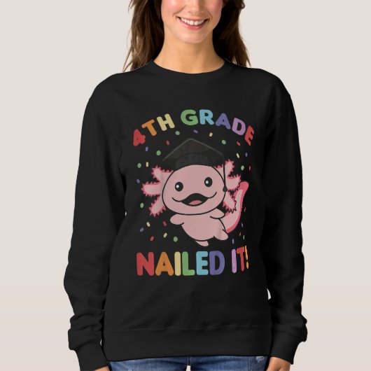 Kinder Kinder 4e klas genageld It Axolotl Afstuder Trui (Voorkant)