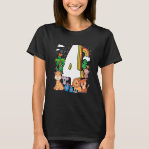 Kinder Kinder 4e Verjaardagskinderen Verjaardagsfe T-shirt