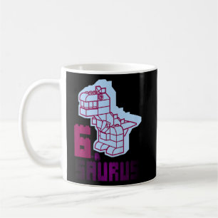 Kinder Kinder 6-jarige bouwstenen Dino Six Saur Koffiemok