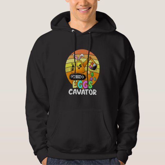 Kinder Kinder EggsCavator Happy Easter Funny graaf Hoodie (Voorkant)