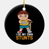 Kinder Kinder Funny Broken Arm Art voor mannen Kin Keramisch Ornament (Achterkant)