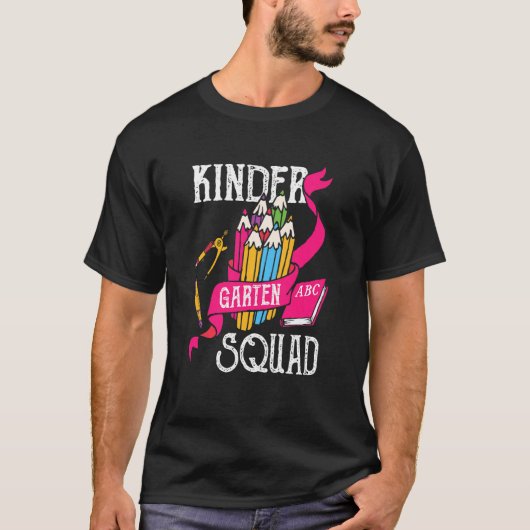 Kinder Kinder Garten ABC Squad terug naar school T-shirt (Voorkant)